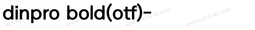 dinpro bold(otf)字体转换
